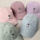 Boston Terrier embroidered baseball cap side view
