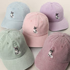 Boston Terrier embroidered baseball cap front view
