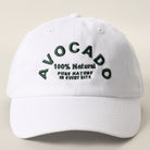 Avocado baseball cap in white