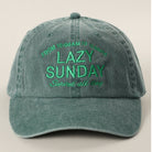 Lazy Sunday Served All Day cotton baseball cap in green