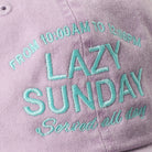 Lazy Sunday Served All Day cotton baseball cap in lilac, side view