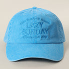 Lazy Sunday Served All Day cotton baseball cap in turquoise