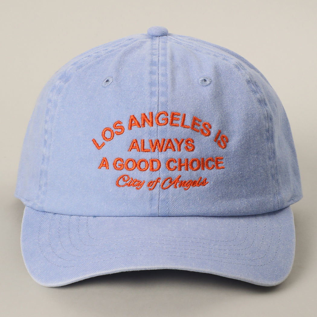 Los Angeles Is Always A Good Choice baseball cap in sax blue