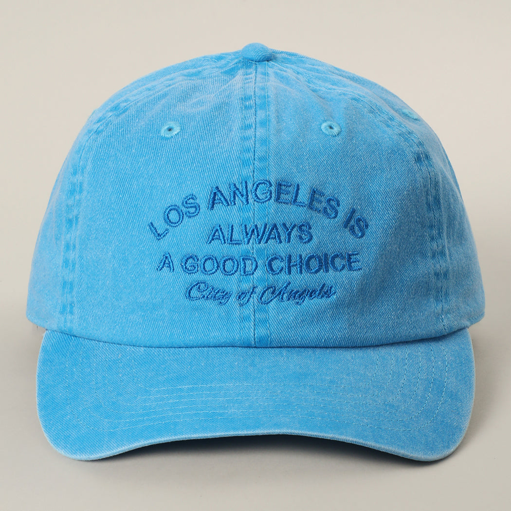 Los Angeles Is Always A Good Choice baseball cap in turquoise