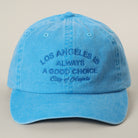 Los Angeles Is Always A Good Choice baseball cap in turquoise
