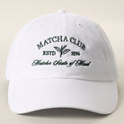 Matcha Club baseball cap in white
