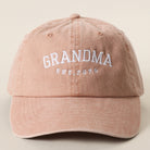 Grandma Est. 2026 embroidered baseball cap in cinnamon