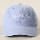 Grandma Est. 2026 embroidered baseball cap in sax blue