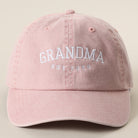 Grandma Est. 2026 embroidered baseball cap in smoke pink