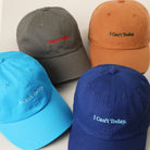 I Can't Today baseball caps, color group