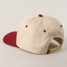 Blondes Have More Fun trucker hat in burgundy, detail view