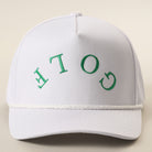Golf Upside Down rope trucker hat in white