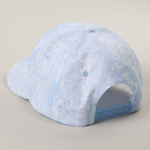 P.S. I Love You camo trucker hat in blue camo detail view