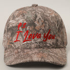 P.S. I Love You camo trucker hat in dark camo