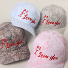 P.S. I Love You camo trucker hat side view