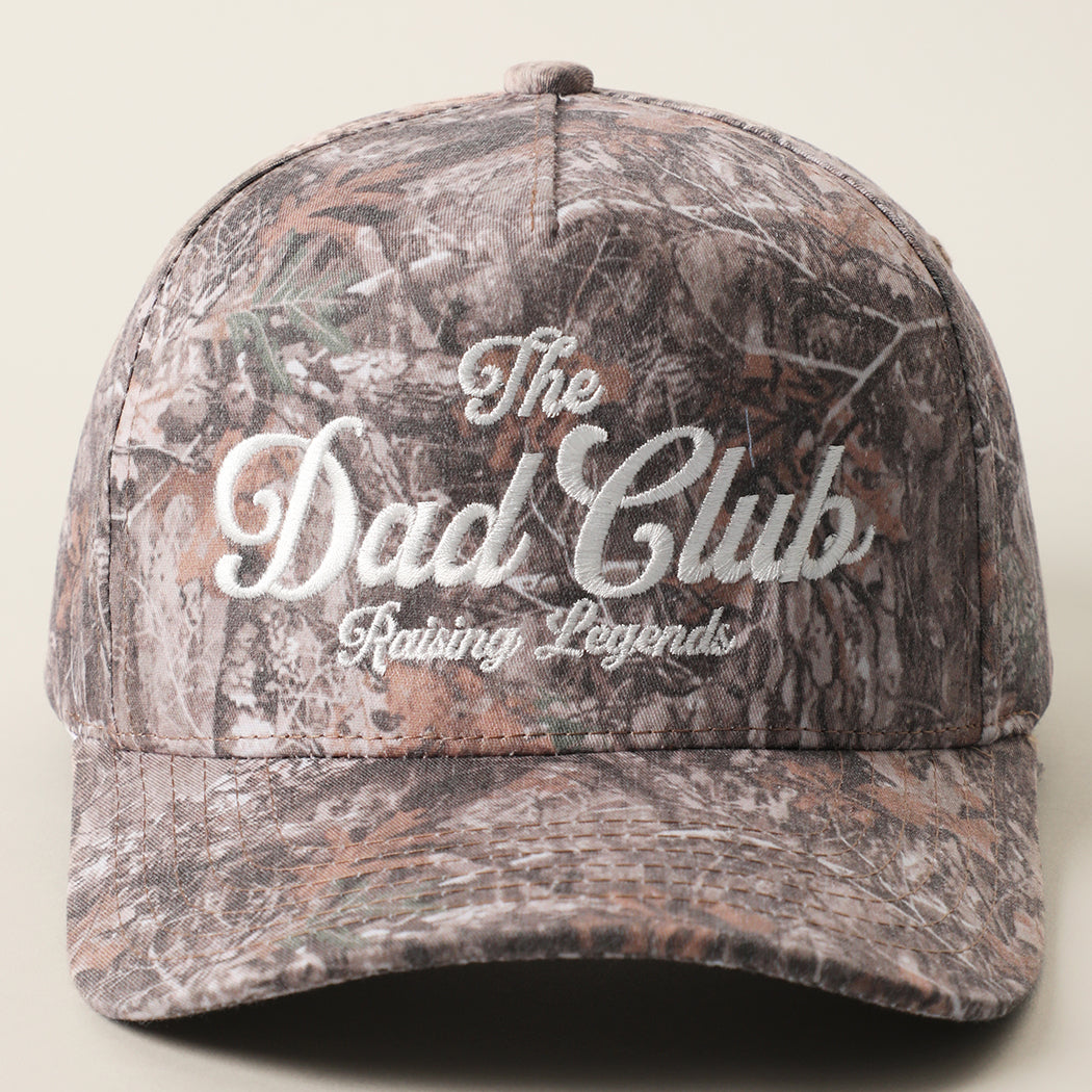The Dad Club Raising Legends camo trucker hat in dark camo