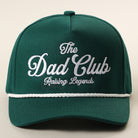 The Dad Club Raising Legends rope trucker hat in dark green and white