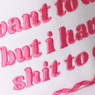 I Want To Cry rope trucker hat in hot pink, side view