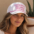 I Want To Cry rope trucker hat, front view
