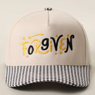 Forgiven gingham brim trucker hat in black
