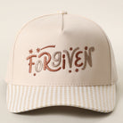 Forgiven gingham brim trucker hat in khaki