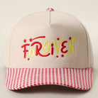 Forgiven gingham brim trucker hat in red