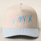 Forgiven gingham brim trucker hat in sky blue