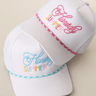 Howdy Summer rope trucker hat shown in all color options