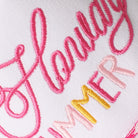Howdy Summer rope trucker hat in hot pink, side view