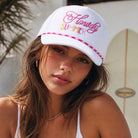 Howdy Summer rope trucker hat, front view