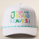 Jesus Saves rope trucker hat in mint