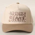 Paradise Is Heaven two-tone trucker hat in beige
