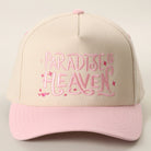 Paradise Is Heaven two-tone trucker hat in light pink