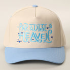 Paradise Is Heaven two-tone trucker hat in sky blue