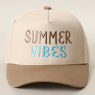 Summer Vibes two-tone trucker hat in beige