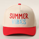 Summer Vibes two-tone trucker hat in red