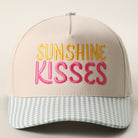Sunshine Kisses gingham brim trucker hat in green