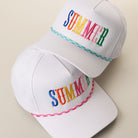 Summer rope trucker hat shown in all color options