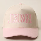JesusGrl two-tone trucker hat in light pink