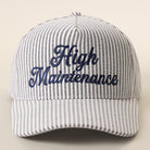 High Maintenance striped trucker hat in black