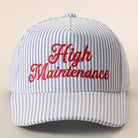 High Maintenance striped trucker hat in navy