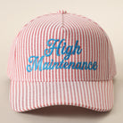 High Maintenance striped trucker hat in red