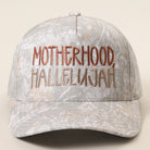 Motherhood Hallelujah camo trucker hat in light camo
