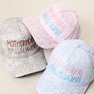 Motherhood Hallelujah embroidered camo trucker hat, side view