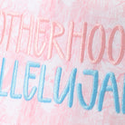 Motherhood Hallelujah camo trucker hat in pink camo, side view