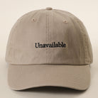 Unavailable embroidered baseball cap in khaki