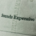 Sounds Expensive embroidered baseball cap in green tea, side view