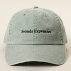 Sounds Expensive embroidered baseball cap in green tea