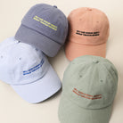 Self Care Sunday Anxiety embroidered baseball cap, side view