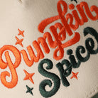 Pumpkin Spice suede brim trucker hat in olive green, angled view